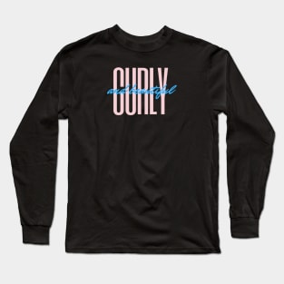 Curly and Beautiful Blue Long Sleeve T-Shirt